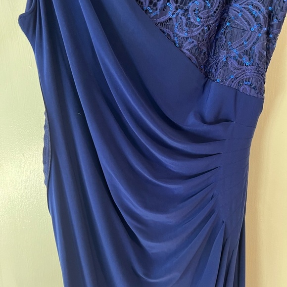 R&M Collection Royal Blue Sleeveless Evening Gown Dress - Size 8 - Picture 4 of 8